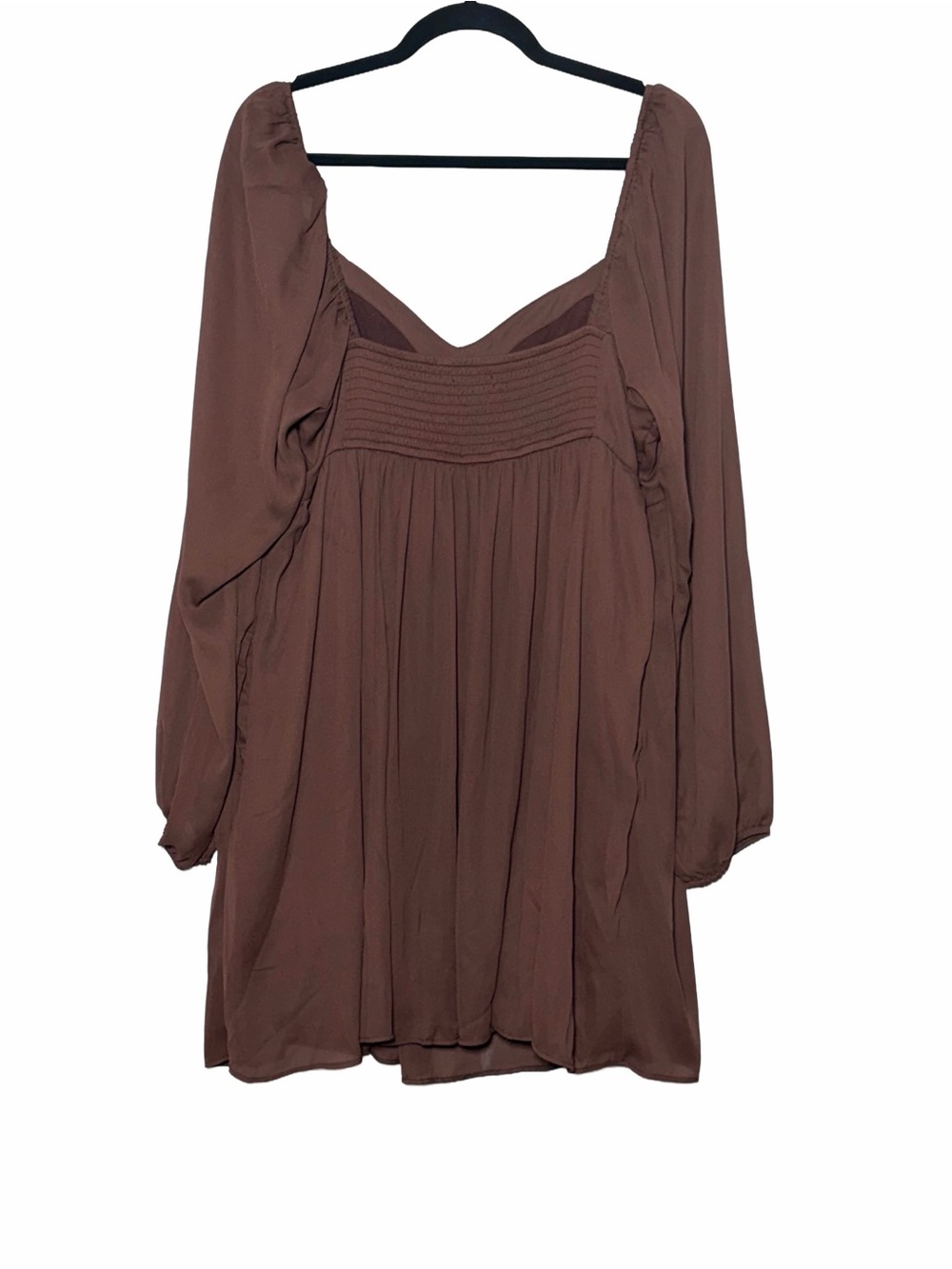 Abercrombie & Fitch Brown Chiffon
Babydoll Mini Dress, Size XLT - Picture 3 of 12